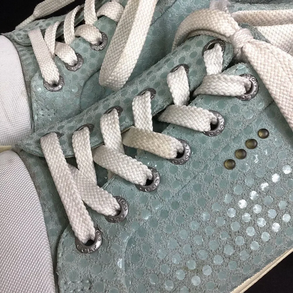 Ecco Spikeless Golf Shoes - Women's Sz 9.5 Extra Width- Sky Blue Spotted - E-DTS - Picture 5 of 10